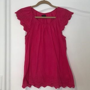 Pink Embroidered Banana Republic Top
